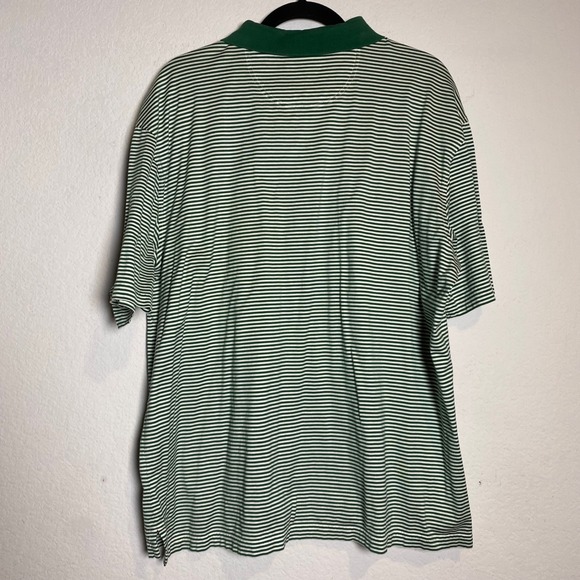 Clubhouse Collection Masters Green Stripe Golf Polo Shirt Mens Large Logo Preppy - Picture 2 of 8